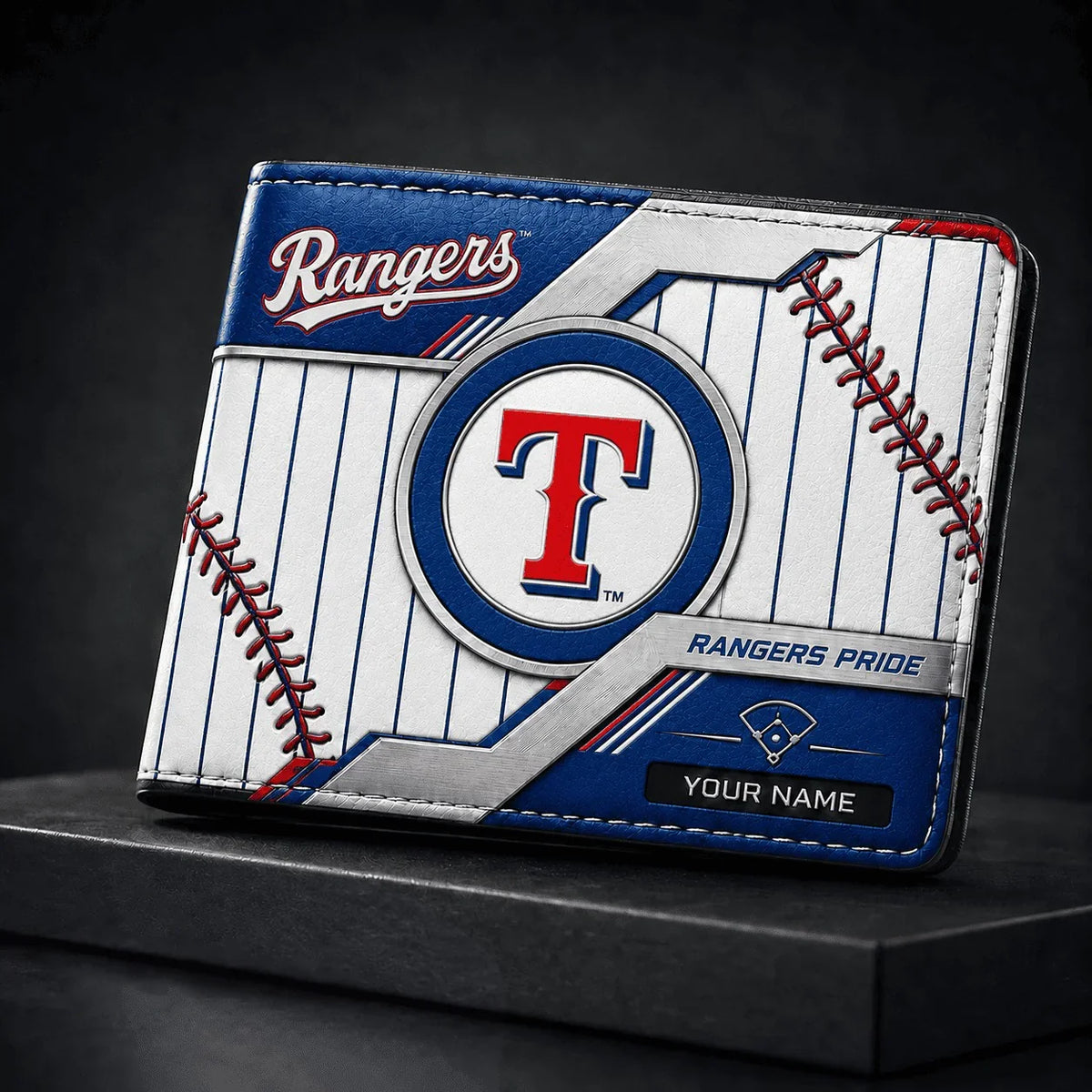 [FLASH SALE] NEW CUSTOMIZED MLB08 TRS TEXAS RANGERS LEATHER WALLET