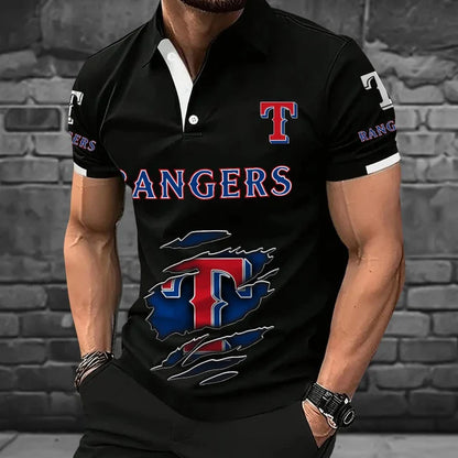 [FLASH SALE] NEW CUSTOMIZED MLB08 TRS TEXAS RANGERS POLO SHIRT