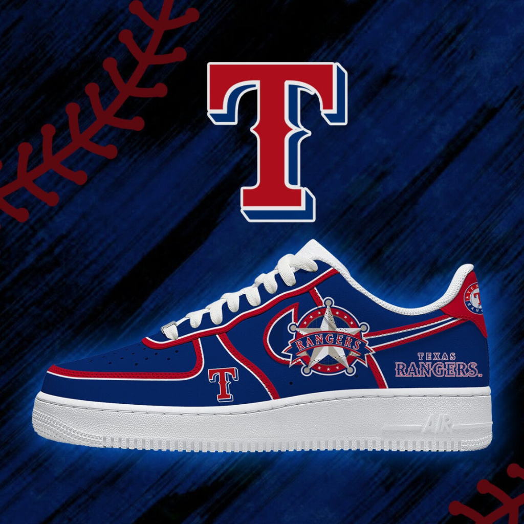 [FLASH SALE] NEW CUSTOMIZED MLB08 TRS TEXAS RANGERS AF1 SHOES