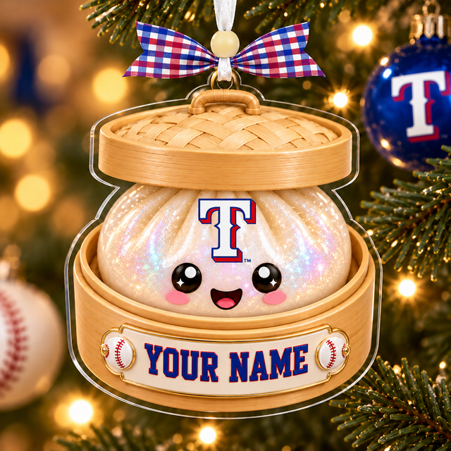 [FLASH SALE] NEW CUSTOMIZED MLB08 TRS TEXAS RANGERS CHRISTMAS ACRYLIC ORNAMENT