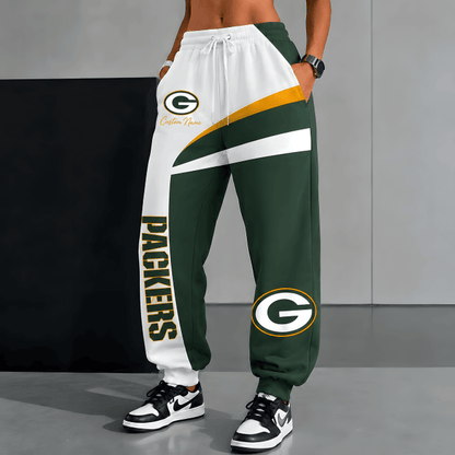 [SPECIAL OFFER] NEW CUSTOMIZED NFL08 GBP GREEN BAY PACKERS SWEATPANTS