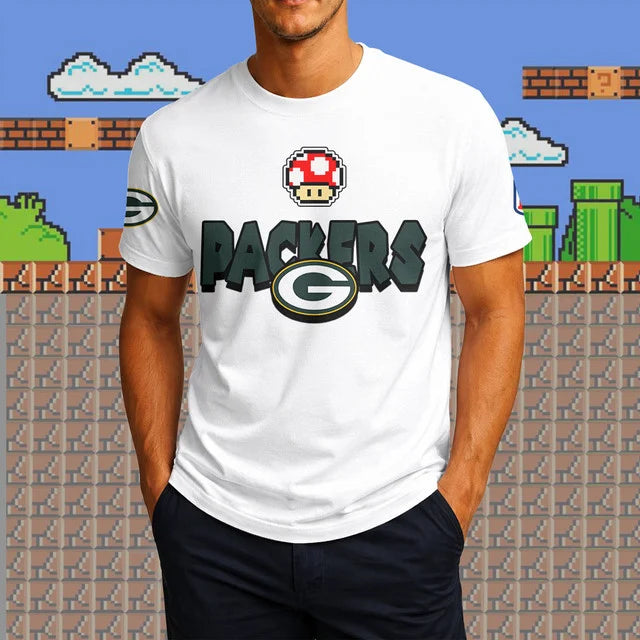 [SPECIAL OFFER] NEW CUSTOMIZED NFL08 GBP GREEN BAY PACKERS SUPER MARIO T-SHIRT, HOODIE, ZIP HOODIE