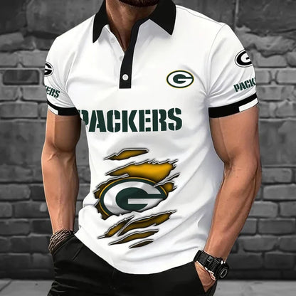 [SPECIAL OFFER] NEW CUSTOMIZED NFL08 GBP GREEN BAY PACKERS POLO SHIRT