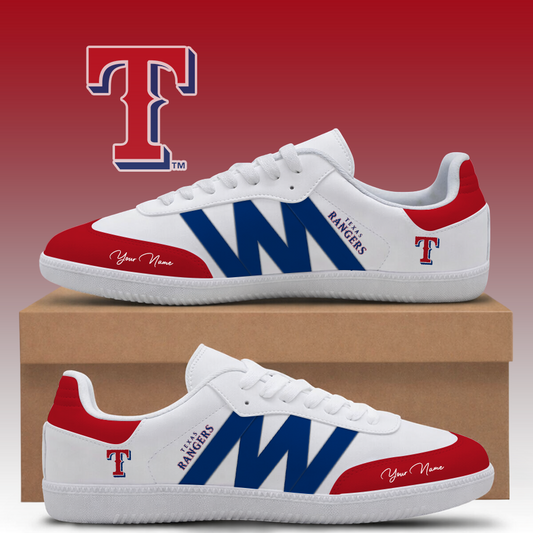 [FLASH SALE] NEW CUSTOMIZED MLB08 TRS TEXAS RANGERS CLASSIC SNEAKERS