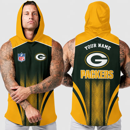 [SPECIAL OFFER] NEW CUSTOMIZED HOODED NFL08 GBP GREEN BAY PACKERS TANK TOP
