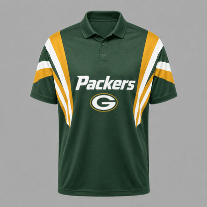 [SPECIAL OFFER] NEW CUSTOMIZED NFL08 GBP GREEN BAY PACKERS POLO SHIRT