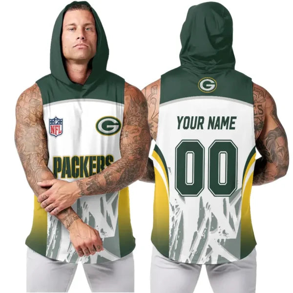 [SPECIAL OFFER] NEW CUSTOMIZED HOODED NFL08 GBP GREEN BAY PACKERS TANK TOP