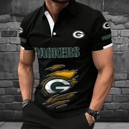 [SPECIAL OFFER] NEW CUSTOMIZED NFL08 GBP GREEN BAY PACKERS POLO SHIRT
