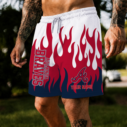 [FLASH SALE] NEW CUSTOMIZED MLB09 ABS ATLANTA BRAVES SHORT PANTS