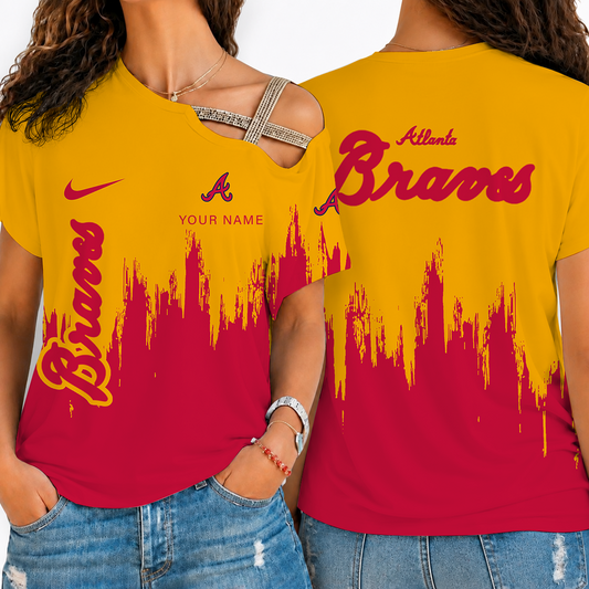 [FLASH SALE] NEW CUSTOMIZED MLB09 ABS ATLANTA BRAVES SHOULDER SHIRT