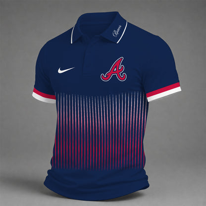 [FLASH SALE] NEW CUSTOMIZED MLB09 ABS ATLANTA BRAVES POLO SHIRT