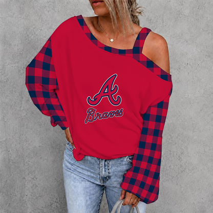 [FLASH SALE] NEW CUSTOMIZED MLB09 ABS ATLANTA BRAVES DROP SHOULDER SWEATSHIRT