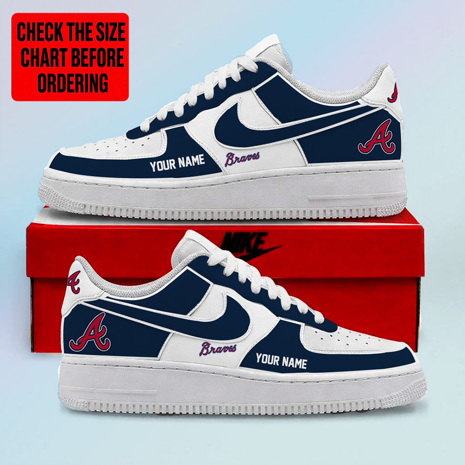 [FLASH SALE] NEW CUSTOMIZED MLB09 ABS ATLANTA BRAVES AF1 SHOES
