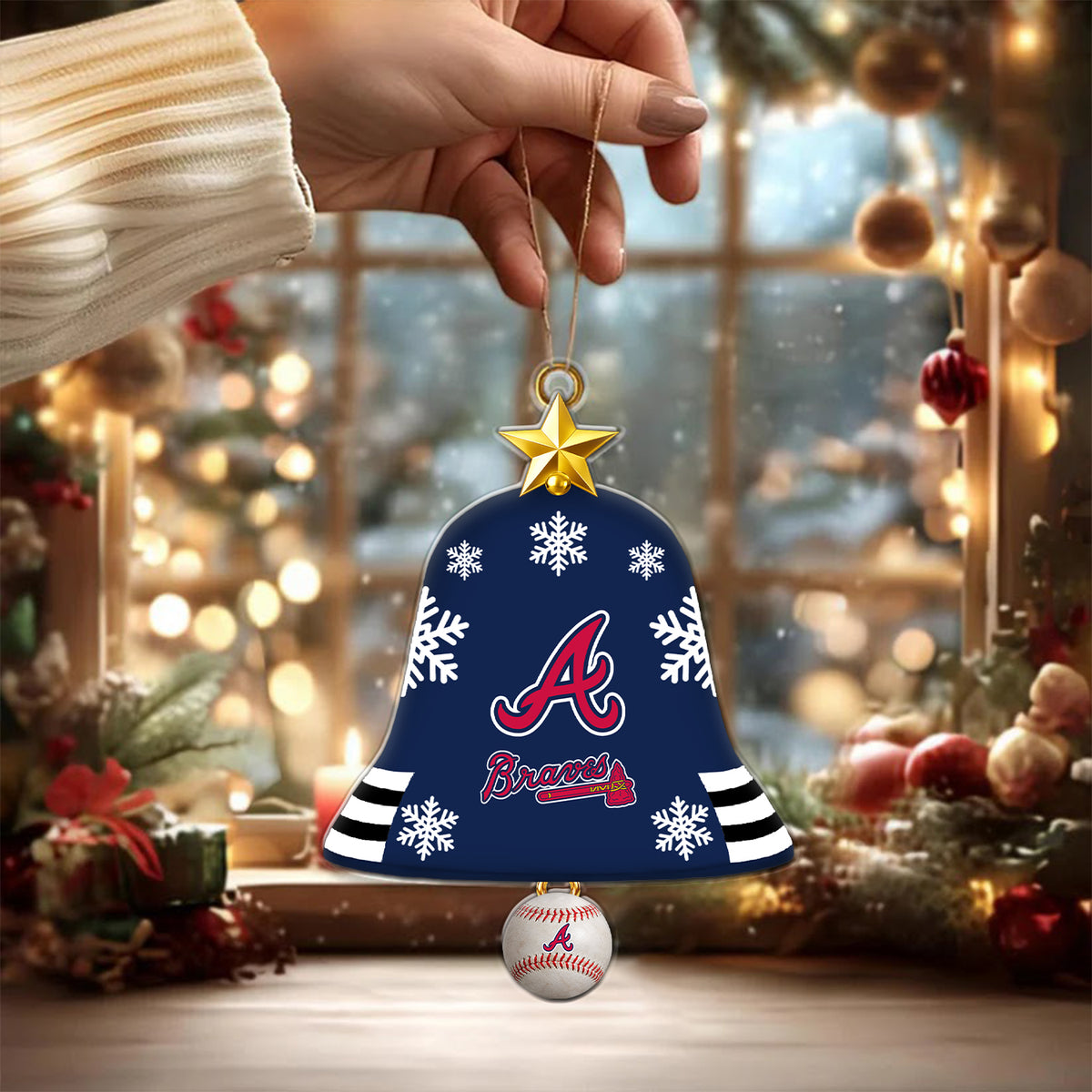 [FLASH SALE] NEW CUSTOMIZED MLB09 ABS ATLANTA BRAVES CHRISTMAS ACRYLIC ORNAMENT