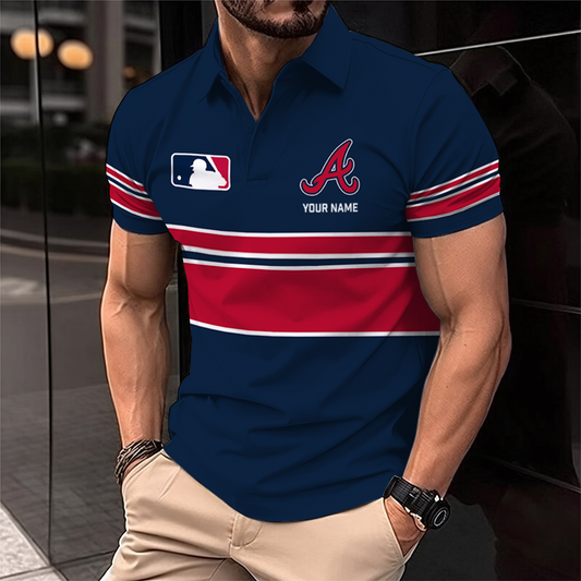 [FLASH SALE] NEW CUSTOMIZED MLB09 ABS ATLANTA BRAVES POLO SHIRT