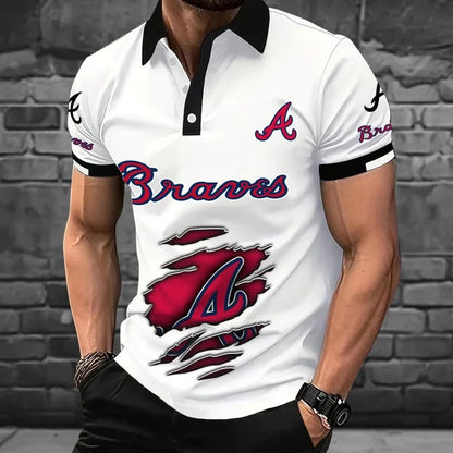 [FLASH SALE] NEW CUSTOMIZED MLB09 ABS ATLANTA BRAVES POLO SHIRT