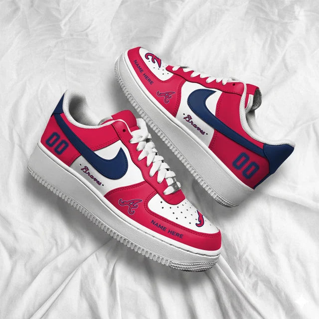 [FLASH SALE] NEW CUSTOMIZED MLB09 ABS ATLANTA BRAVES AF1 SHOES