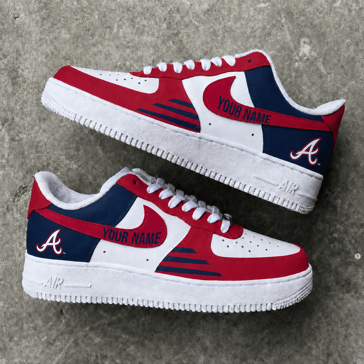 [FLASH SALE] NEW CUSTOMIZED MLB09 ABS ATLANTA BRAVES AF1 SHOES