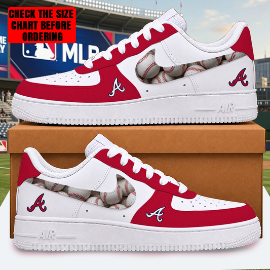 [FLASH SALE] NEW CUSTOMIZED MLB09 ABS ATLANTA BRAVES AF1 SHOES