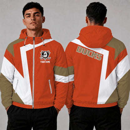 [SUPER SALE] NEW CUSTOMIZED NHL09 AHD ANAHEIM DUCKS WINDBREAKER JACKET