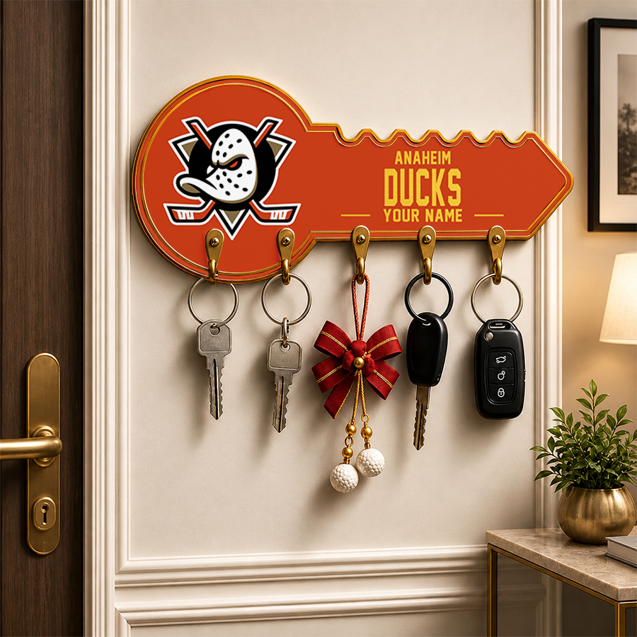 [SUPER SALE] NEW CUSTOMIZED NHL09 AHD ANAHEIM DUCKS WALL KEY HOLDER FOR HOME