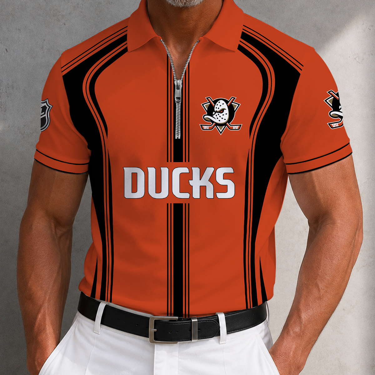 [SUPER SALE] NEW CUSTOMIZED NHL09 AHD ANAHEIM DUCKS POLO SHIRT
