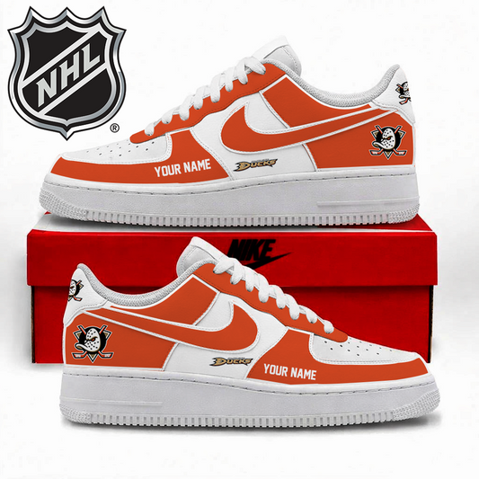 LIMITED EDITION - NEW CUSTOMIZED NHL09 AHD ANAHEIM DUCKS AF1 SHOES