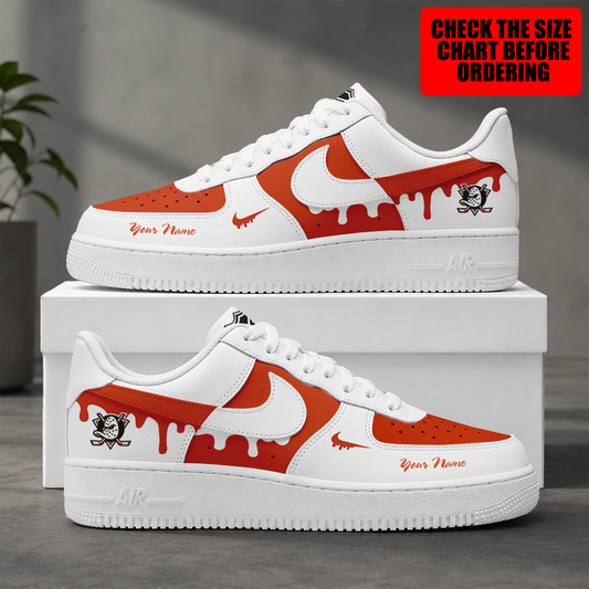[SUPER SALE] NEW CUSTOMIZED NHL09 AHD ANAHEIM DUCKS AF1 SHOES