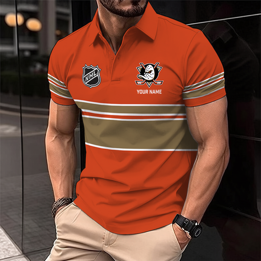 [SUPER SALE] NEW CUSTOMIZED NHL09 AHD ANAHEIM DUCKS POLO SHIRT