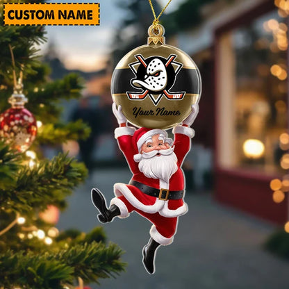 [SUPER SALE] NEW CUSTOMIZED NHL09 AHD ANAHEIM DUCKS CHRISTMAS ACRYLIC ORNAMENT