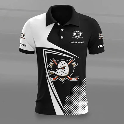[SUPER SALE] NEW CUSTOMIZED NHL09 AHD ANAHEIM DUCKS POLO SHIRT