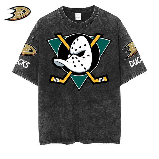 [SUPER SALE] NEW CUSTOMIZED NHL09 AHD ANAHEIM DUCKS MULTICOLOR WASHED TEE