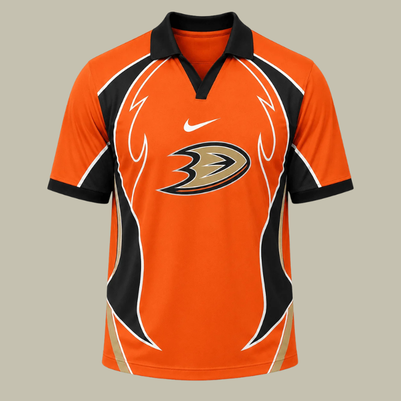 [SUPER SALE] NEW CUSTOMIZED NHL09 AHD ANAHEIM DUCKS POLO SHIRT