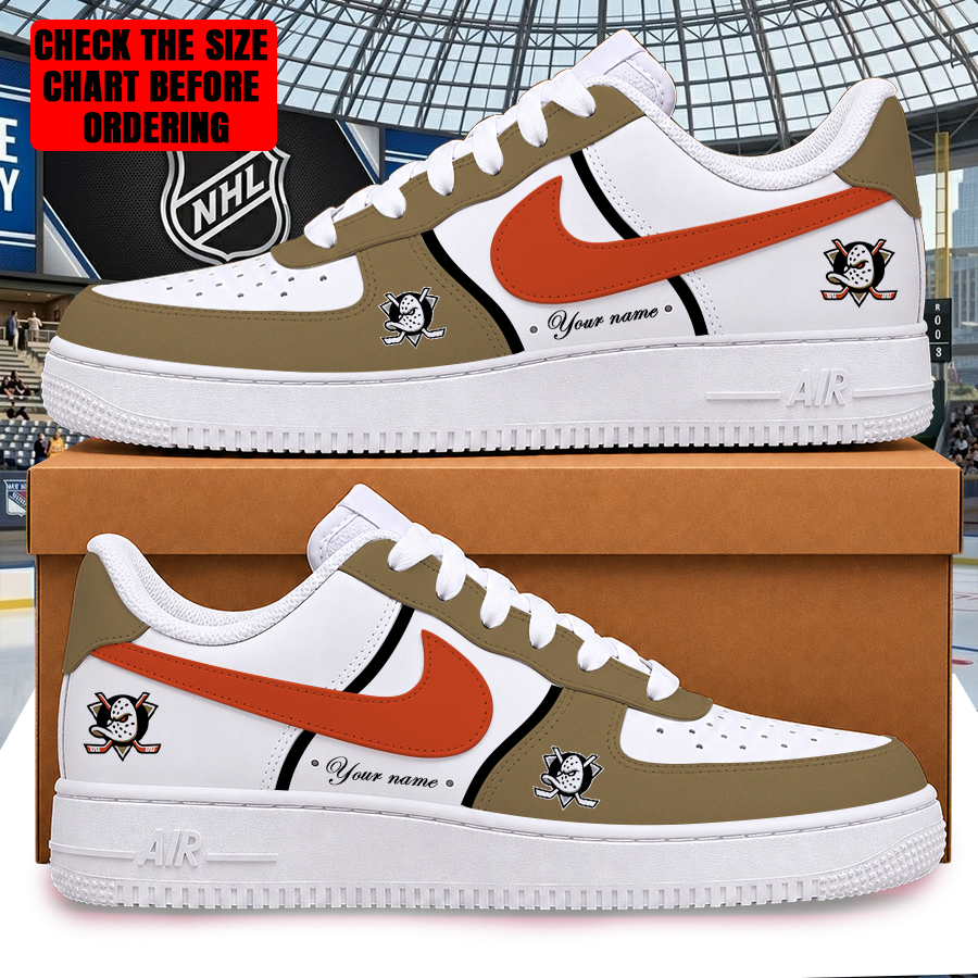 [SUPER SALE] NEW CUSTOMIZED NHL09 AHD ANAHEIM DUCKS AF1 SHOES
