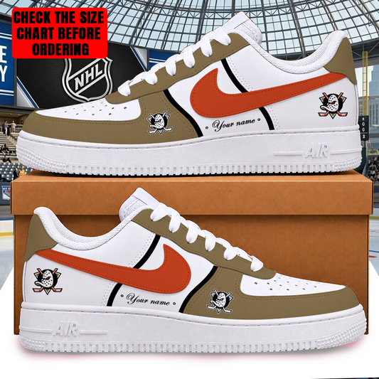 [SUPER SALE] NEW CUSTOMIZED NHL09 AHD ANAHEIM DUCKS AF1 SHOES