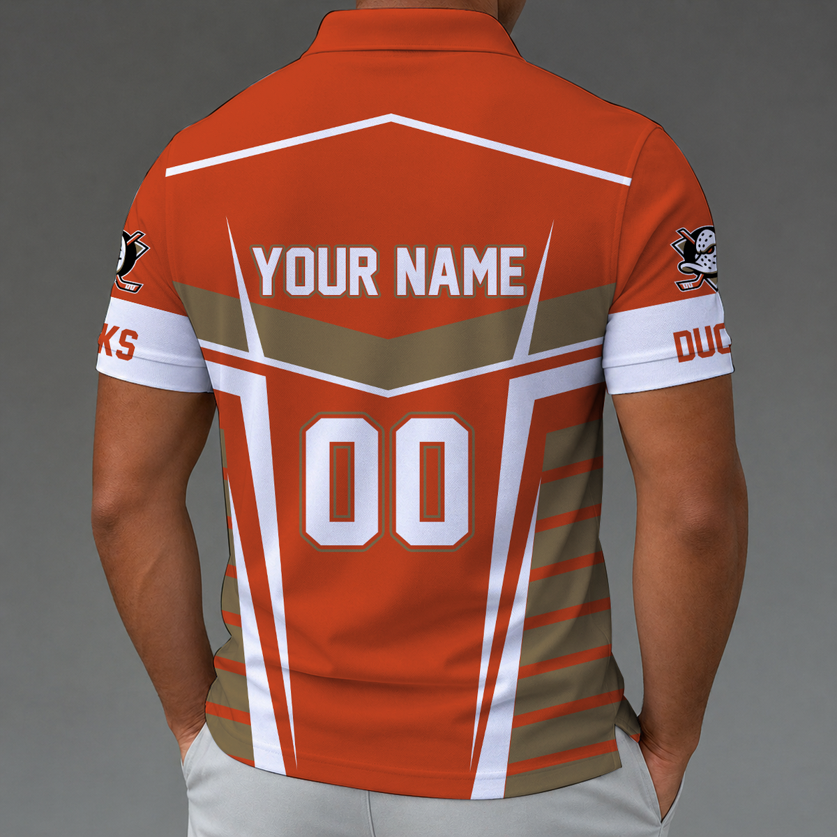 [SUPER SALE] NEW CUSTOMIZED NHL09 AHD ANAHEIM DUCKS POLO SHIRT
