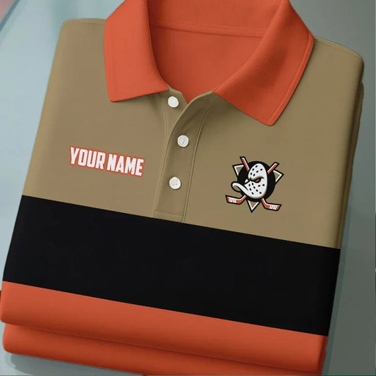[SUPER SALE] NEW CUSTOMIZED NHL09 AHD ANAHEIM DUCKS POLO SHIRT