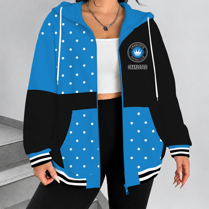 [FAN EXCLUSIVE] NEW CUSTOMIZED MLS09 CLF CHARLOTTE FC ZIP HOODIE