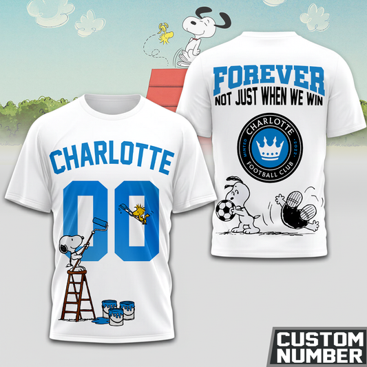 ENDING TODAY - NEW CUSTOMIZED MLS09 CLF CHARLOTTE FC x SNOOPY HOODIE, T-SHIRTS, ZIP HOODIE, SWEATSHIRTS & POLO