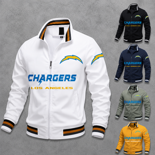 [SPECIAL OFFER] NEW CUSTOMIZED NFL09 LAC LOS ANGELES CHARGERS MULTICOLOR MEN'S CASUAL JACKET