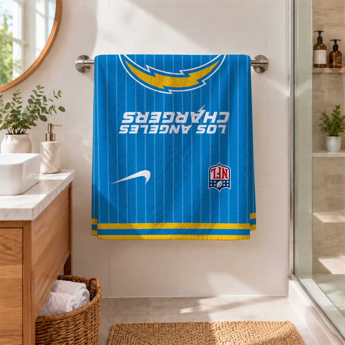 [SPECIAL OFFER] NEW CUSTOMIZED NFL09 LAC LOS ANGELES CHARGERS BEACH TOWEL