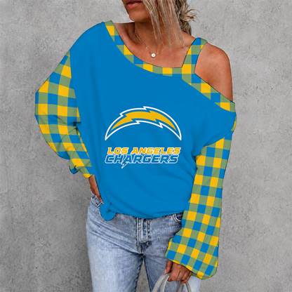 [SPECIAL OFFER] NEW CUSTOMIZED NFL09 LAC LOS ANGELES CHARGERS DROP SHOULDER SWEATSHIRT