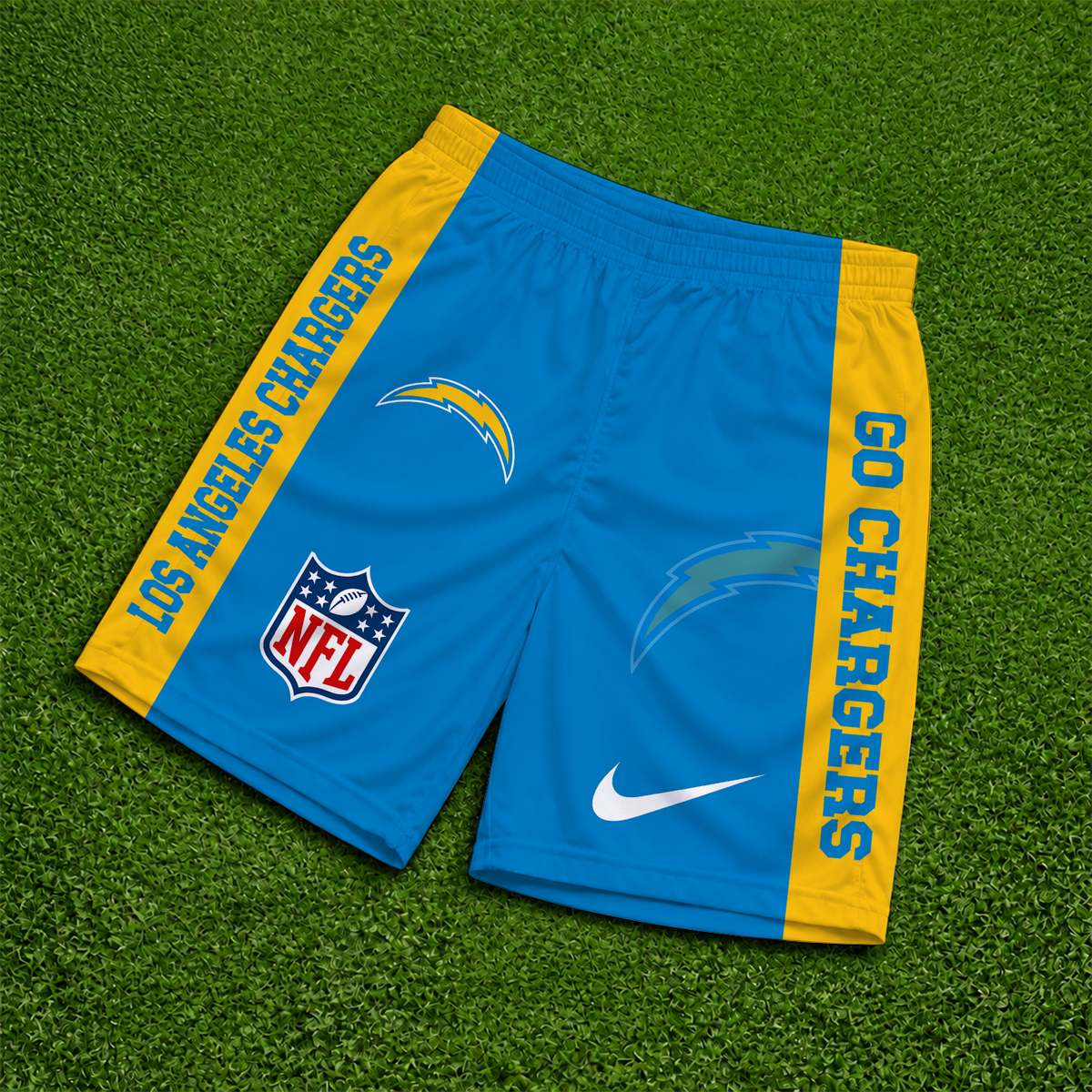 [SPECIAL OFFER] NEW CUSTOMIZED NFL09 LAC LOS ANGELES CHARGERS SHORT PANTS