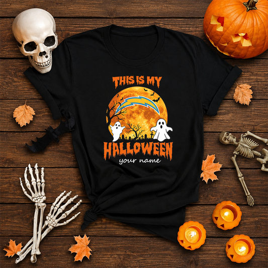 [SPECIAL OFFER] NEW CUSTOMIZED NFL09 LAC LOS ANGELES CHARGERS  HALLOWEEN T-SHIRT, HOODIE & ZIP HOODIE