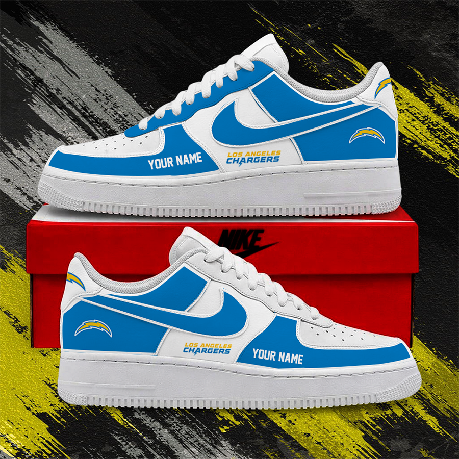 [SPECIAL OFFER] NEW CUSTOMIZED NFL09 LAC LOS ANGELES CHARGERS AF1 SHOES