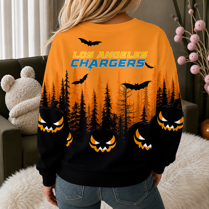 [SPECIAL OFFER] NEW CUSTOMIZED NFL09 LAC LOS ANGELES CHARGERS UNISEX HALLOWEEN SWEATSHIRT