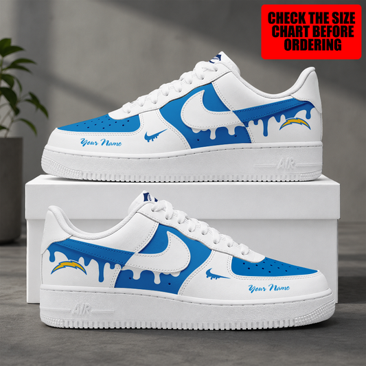 [SPECIAL OFFER] NEW CUSTOMIZED NFL09 LAC LOS ANGELES CHARGERS AF1 SHOES