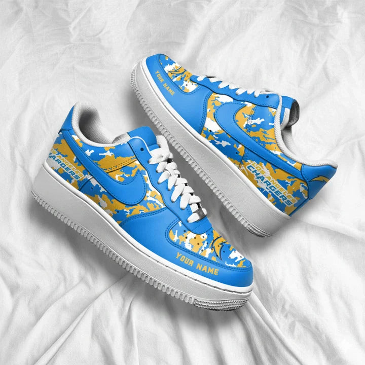 [SPECIAL OFFER] NEW CUSTOMIZED NFL09 LAC LOS ANGELES CHARGERS AF1 SNEAKERS