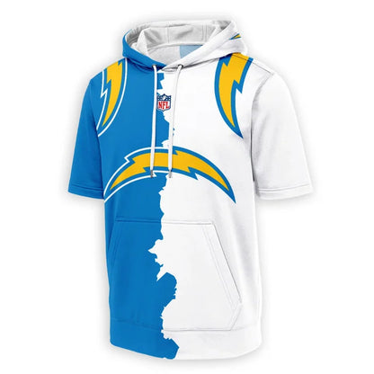 [SPECIAL OFFER] NEW CUSTOMIZED NFL09 LAC LOS ANGELES CHARGERS SHORT SLEEVE HOODIE T-SHIRT