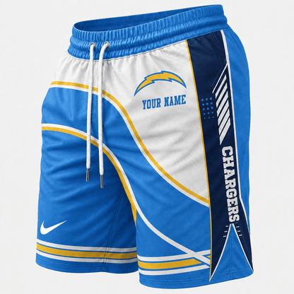 [SPECIAL OFFER] NEW CUSTOMIZED NFL09 LAC LOS ANGELES CHARGERS SHORT PANTS